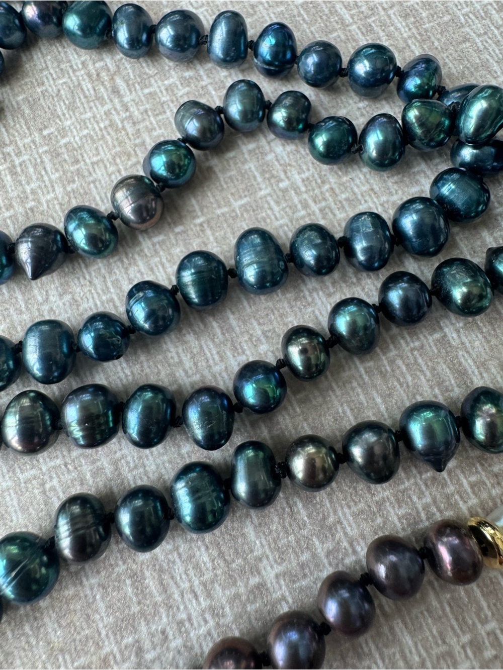 NWOT Polo Ralph Lauren Black and Baroque Pearl Strand Necklace - Picture 11 of 14